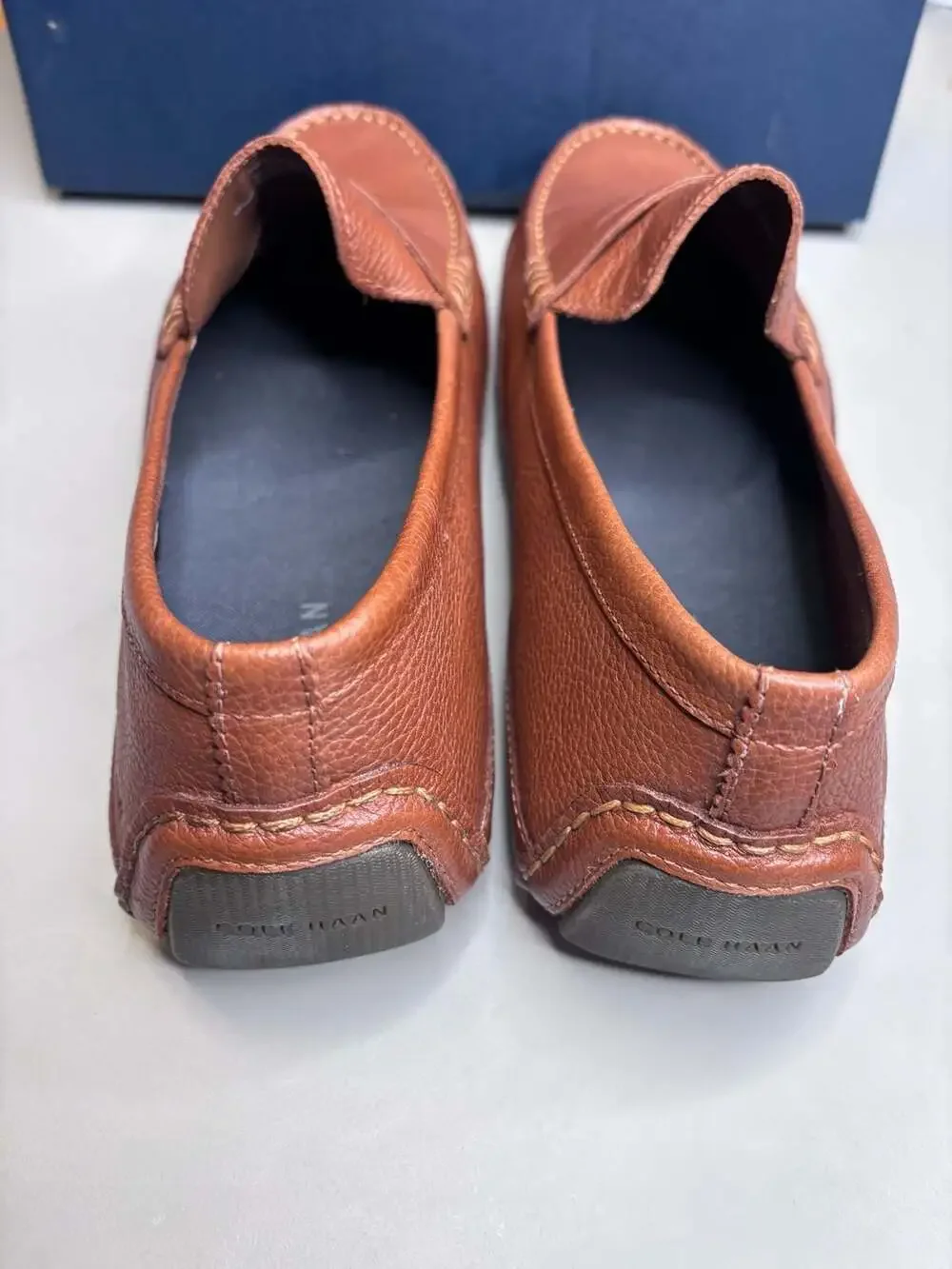 Cole Haan Men's Chestnut Brown Leather Penny Loafers